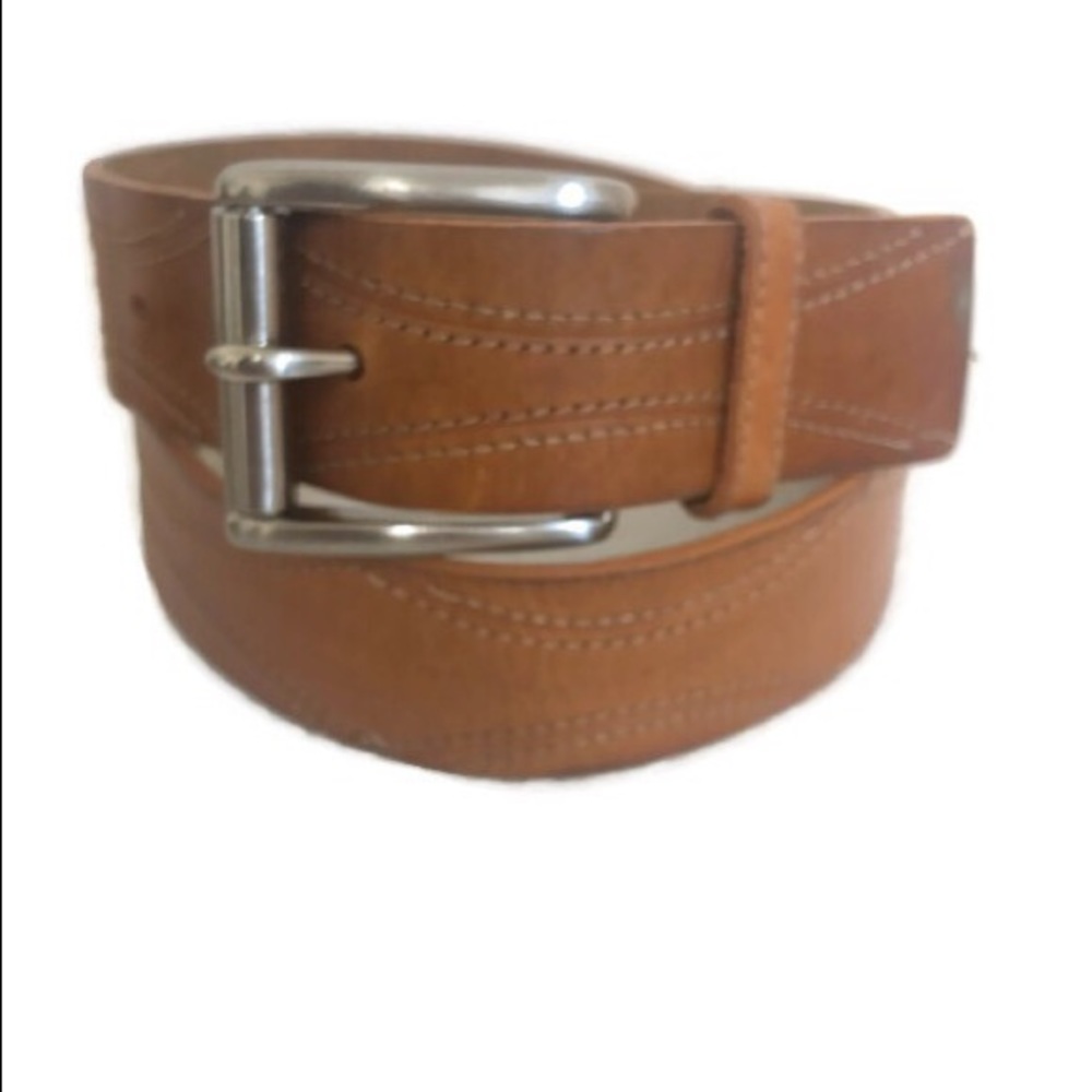Steve Madden Stitched Italian Leather Belt